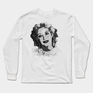 Bette Davis - Simple Engraved Long Sleeve T-Shirt